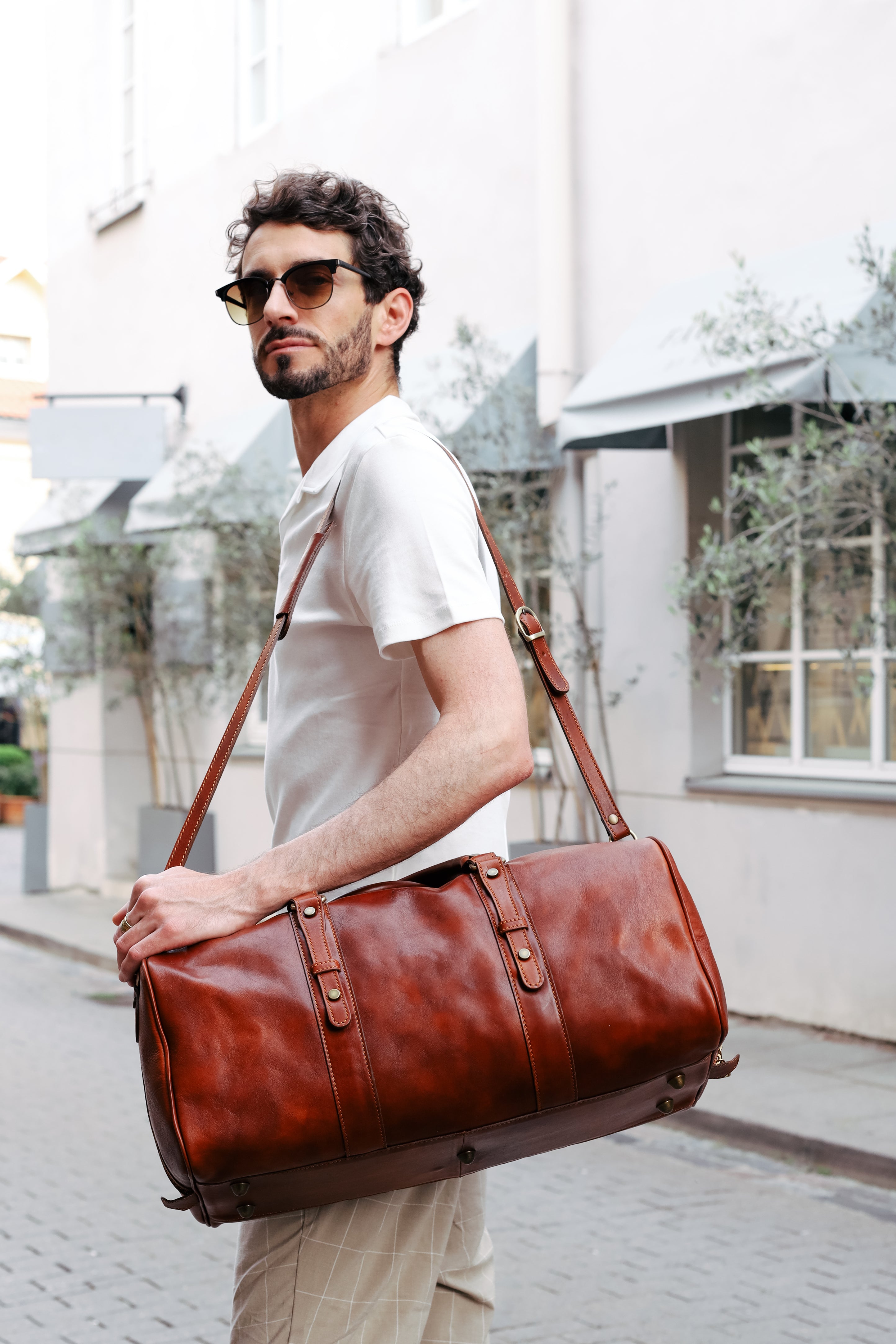 Leather Duffel Bag, Weekender Bag - Song of Solomon