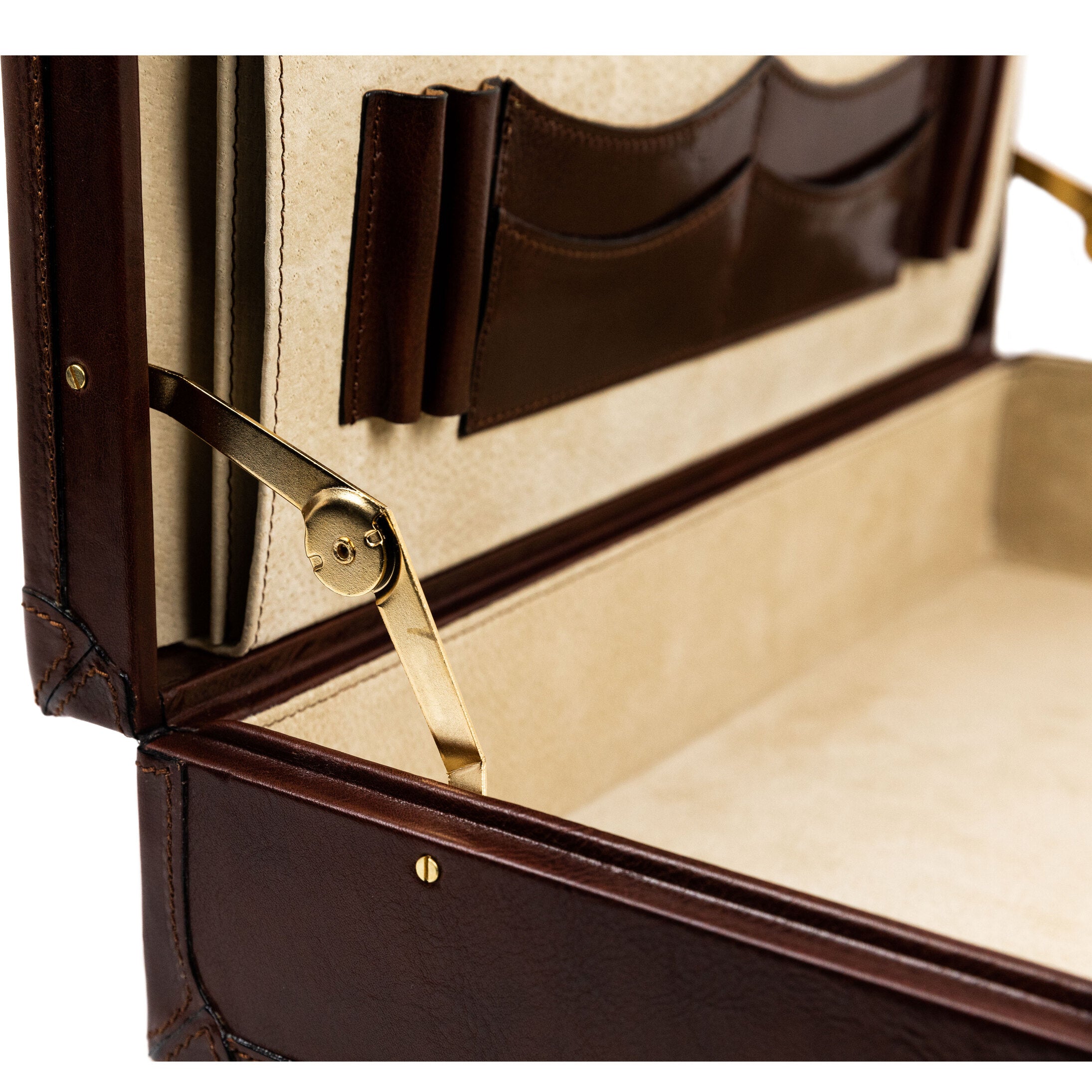 Small Leather Attaché Case Briefcase - The House of Mirth