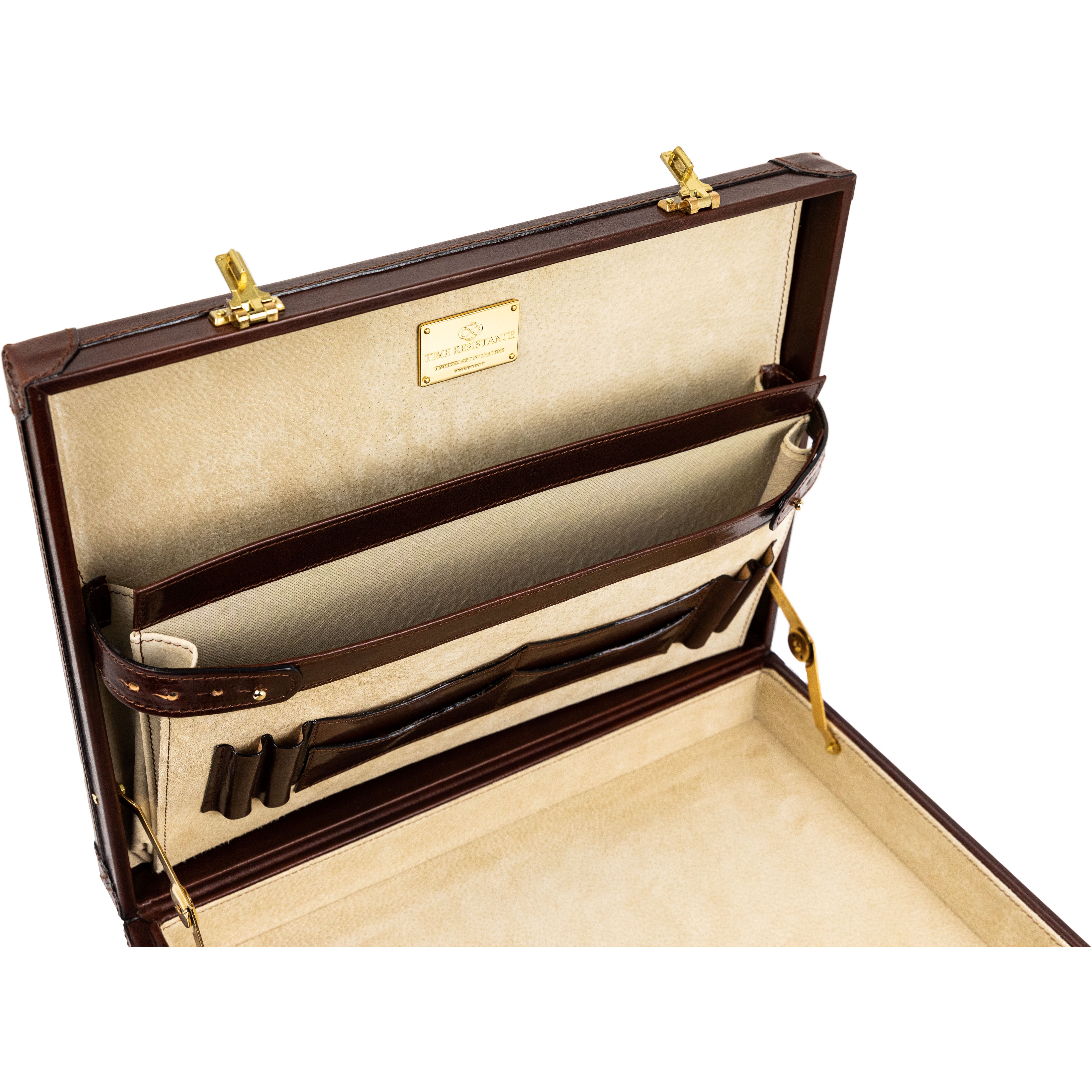 Leather Attaché Case Briefcase - The Wind in the Willows