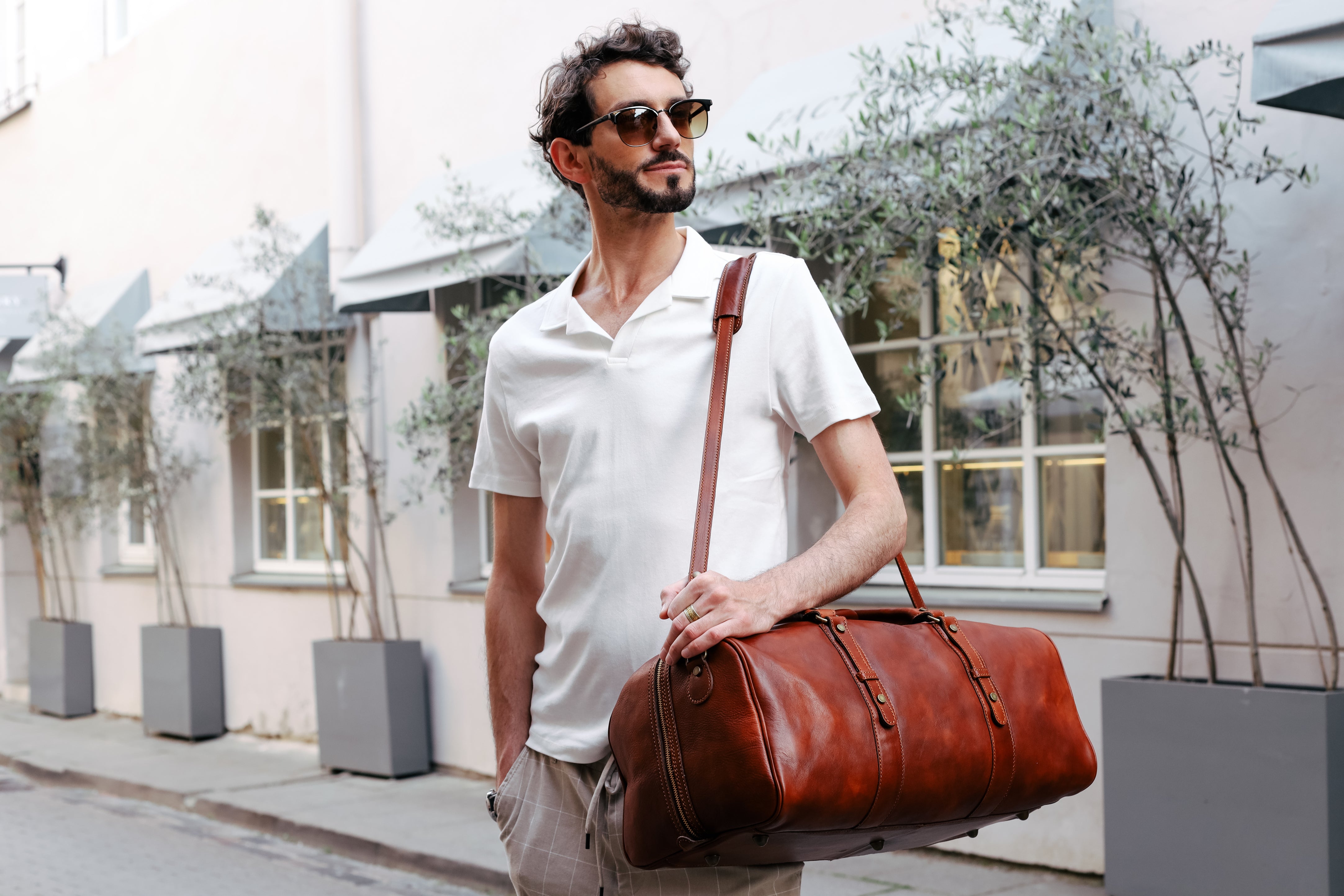 Leather Duffel Bag, Weekender Bag - Song of Solomon