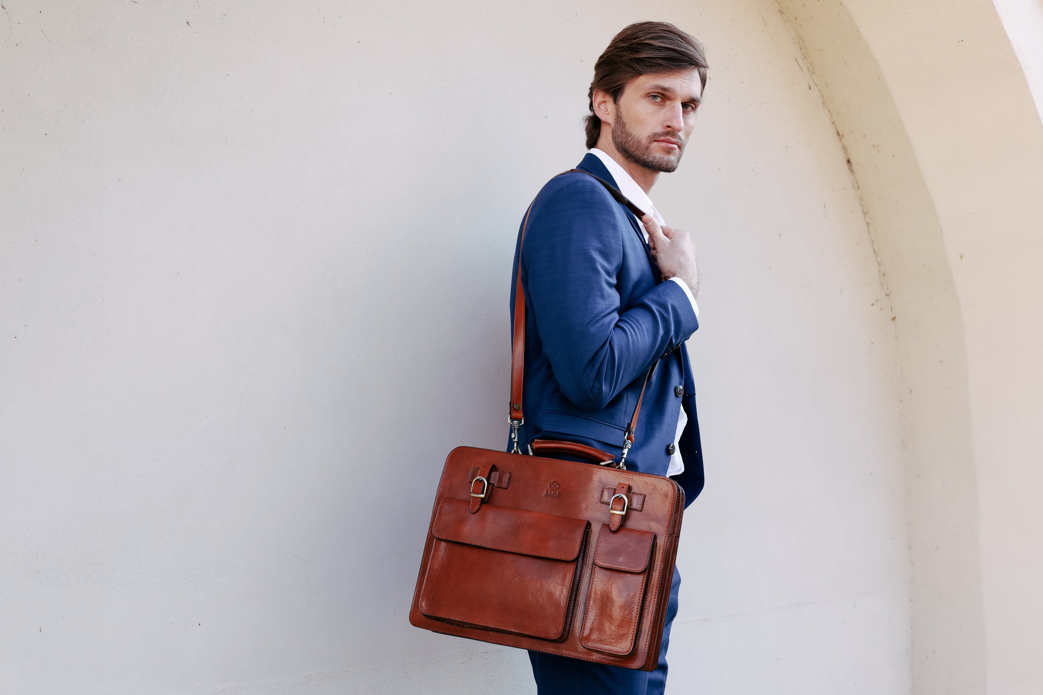 Leather Satchel Bag Briefcase - The Prophet