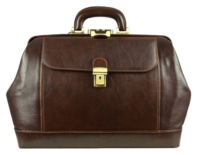 Large Italian Leather Doctor Bag - Hamlet