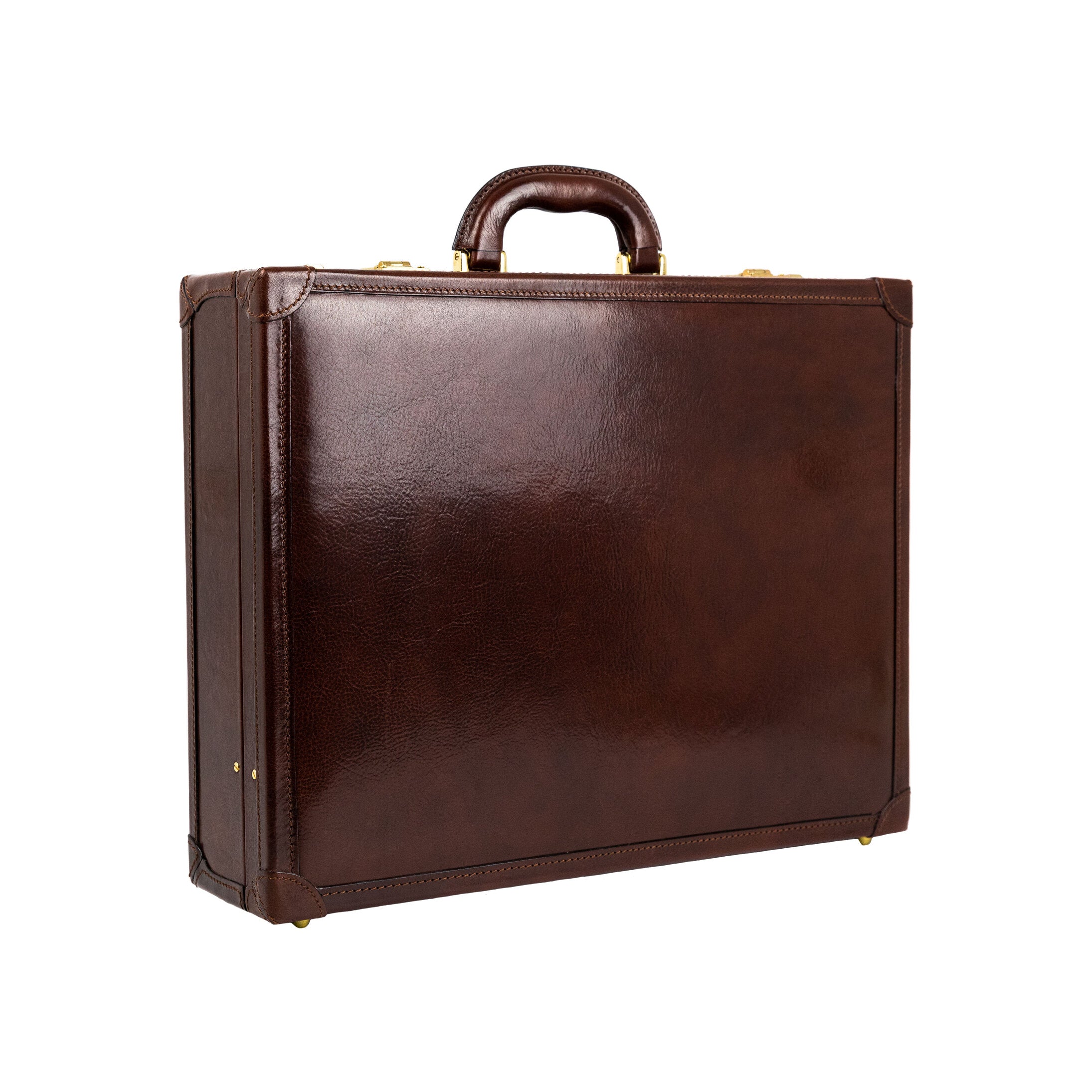 Small Leather Attaché Case Briefcase - The House of Mirth