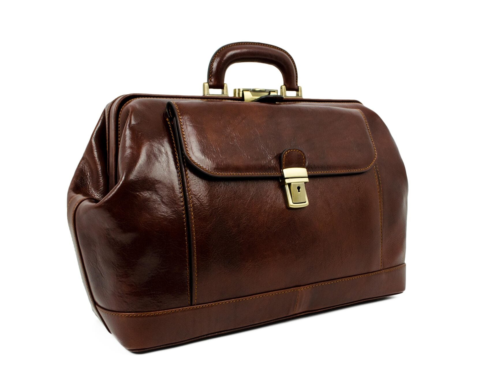 Large Italian Leather Doctor Bag - Hamlet