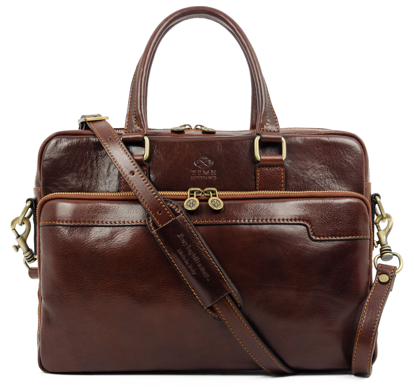 Leather Briefcase Laptop Bag - Orlando