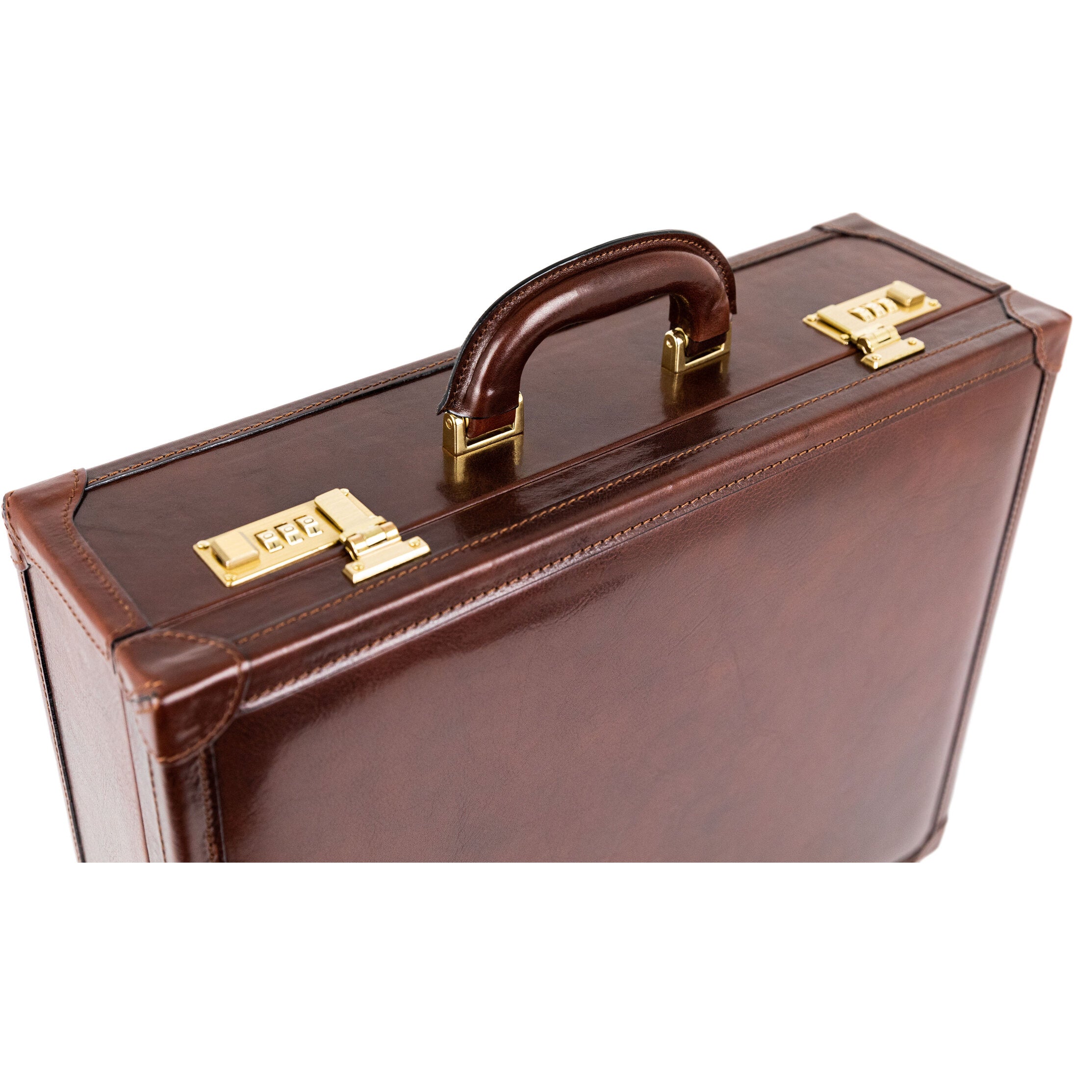 Large Leather Attaché Case Briefcase - Lord Jim