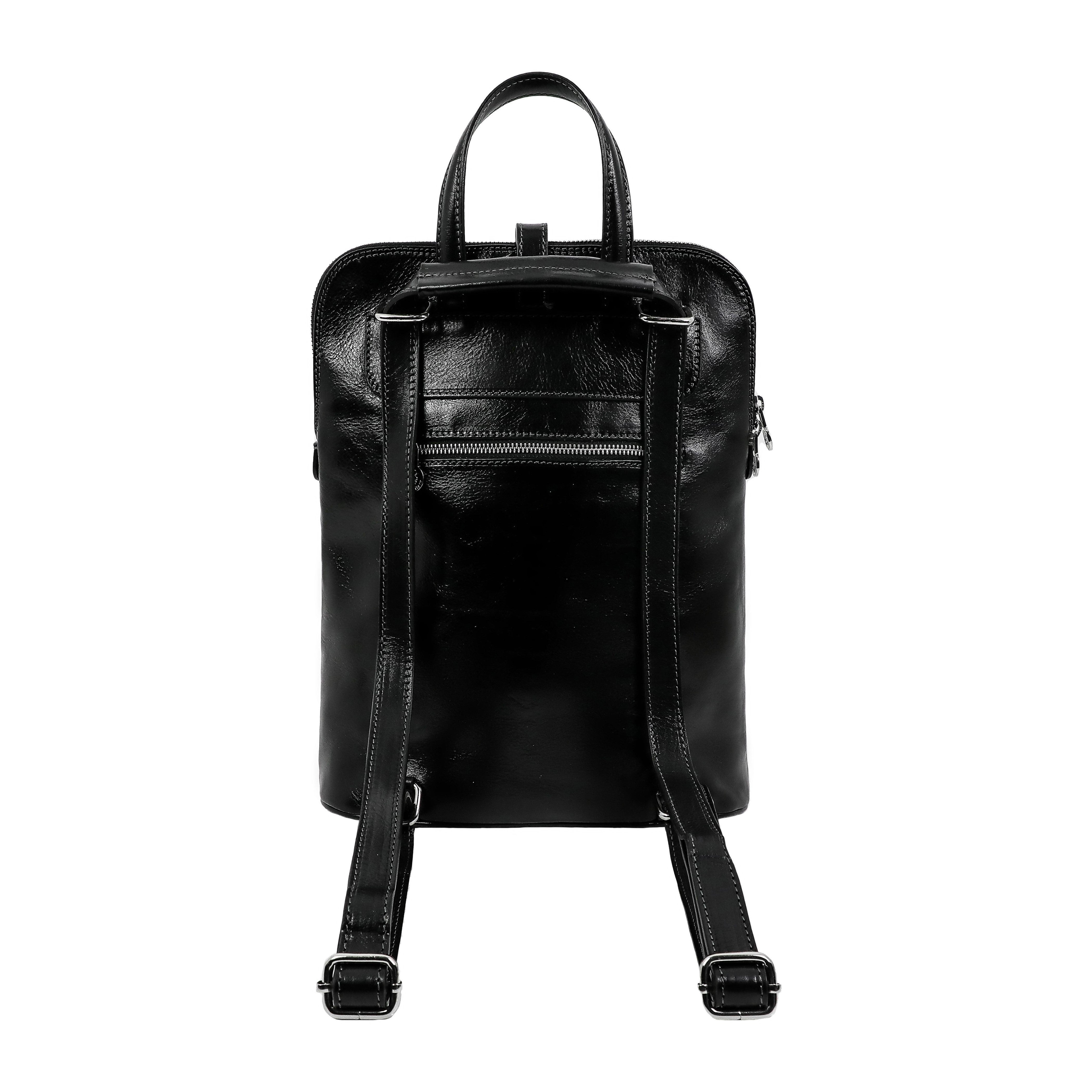 Convertible Leather Backpack Shoulder Bag - Emma