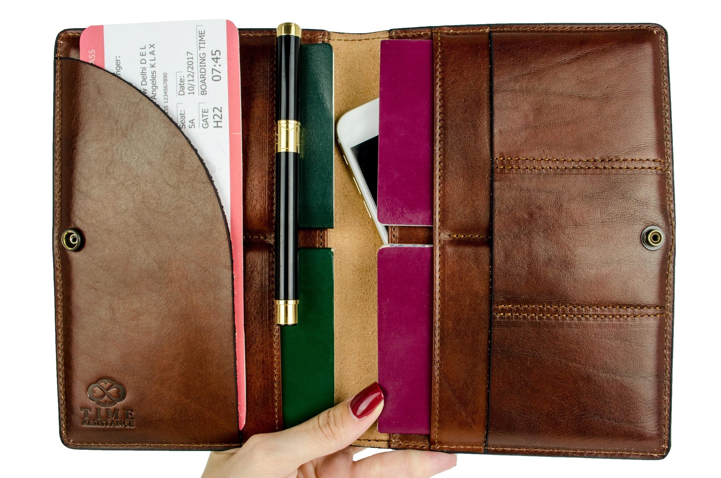 Large Leather Passport Holder - Gulliver's Travels