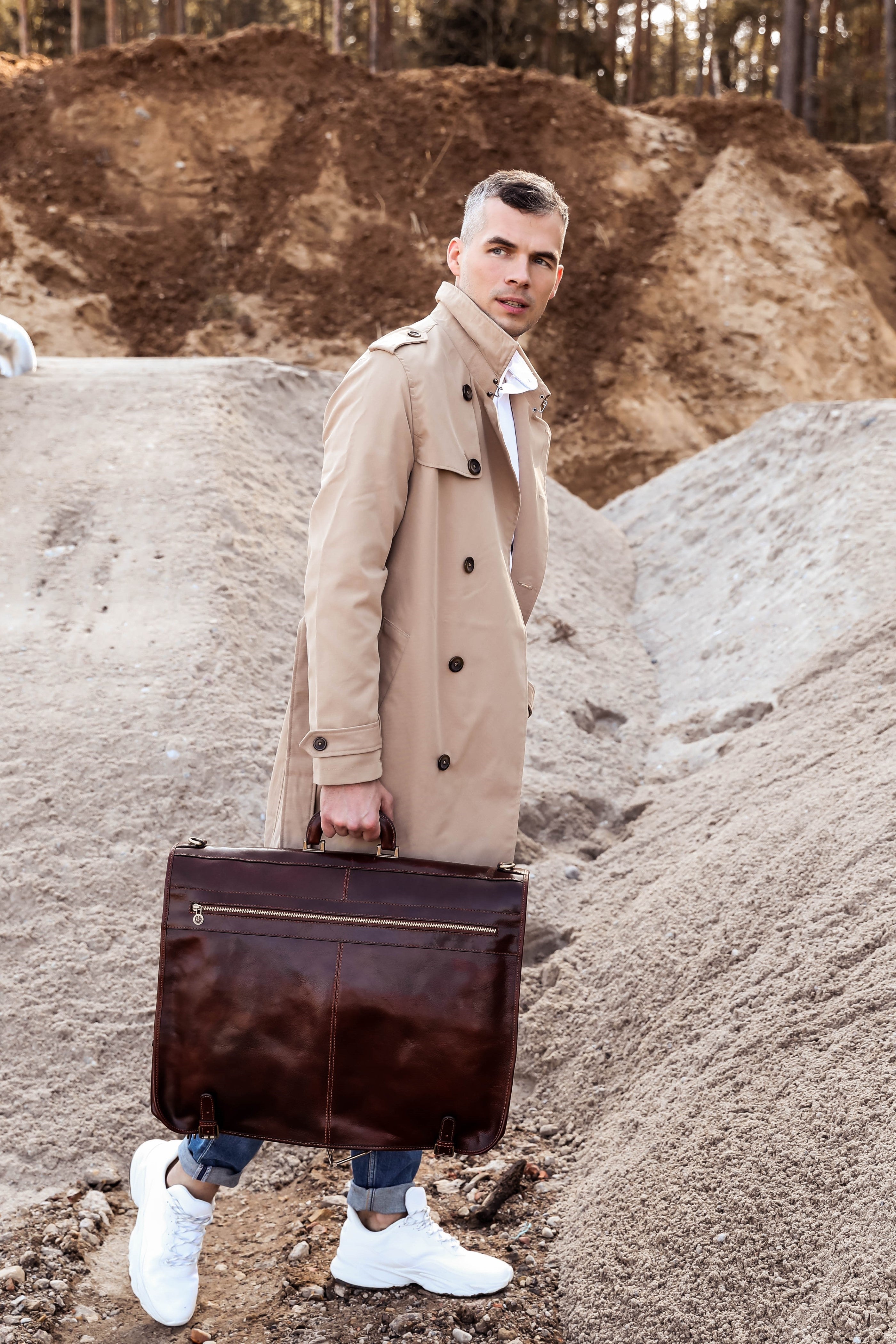 Leather Garment Bag - Great Expectations