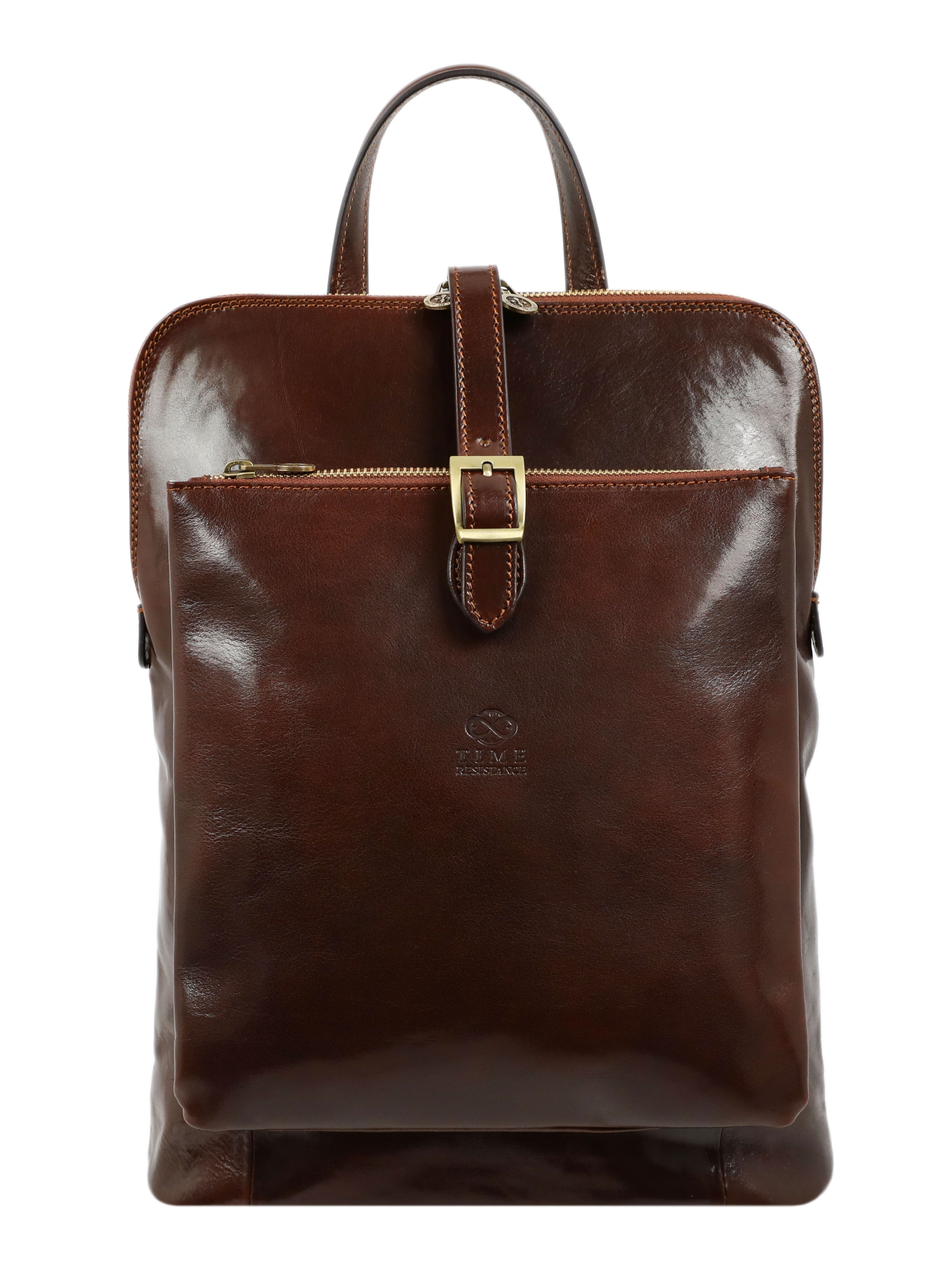 Convertible Leather Backpack Shoulder Bag - Emma