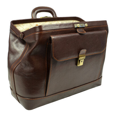 Large Italian Leather Doctor Bag - Hamlet