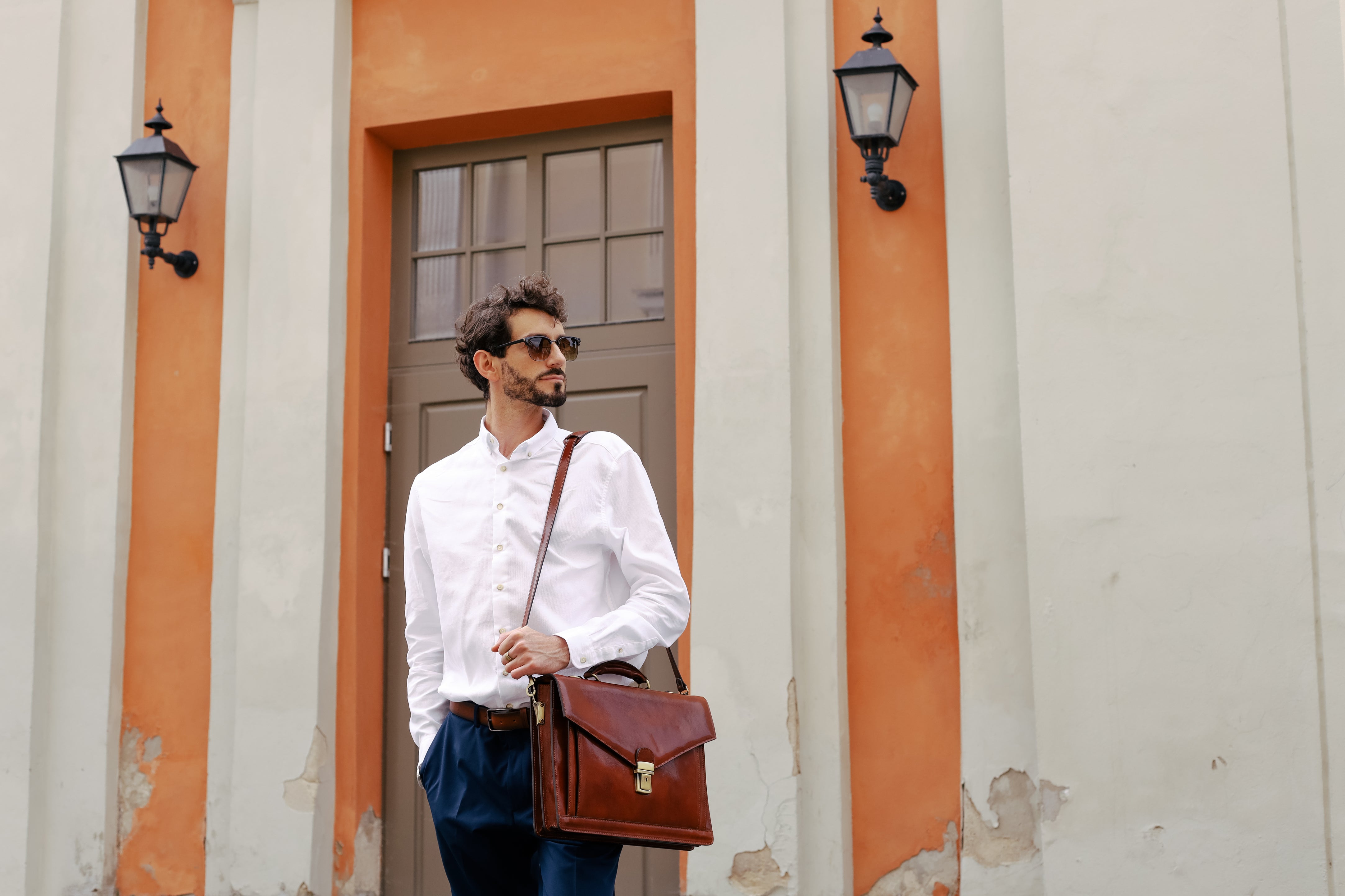 Classic Design Leather Briefcase - The Magus