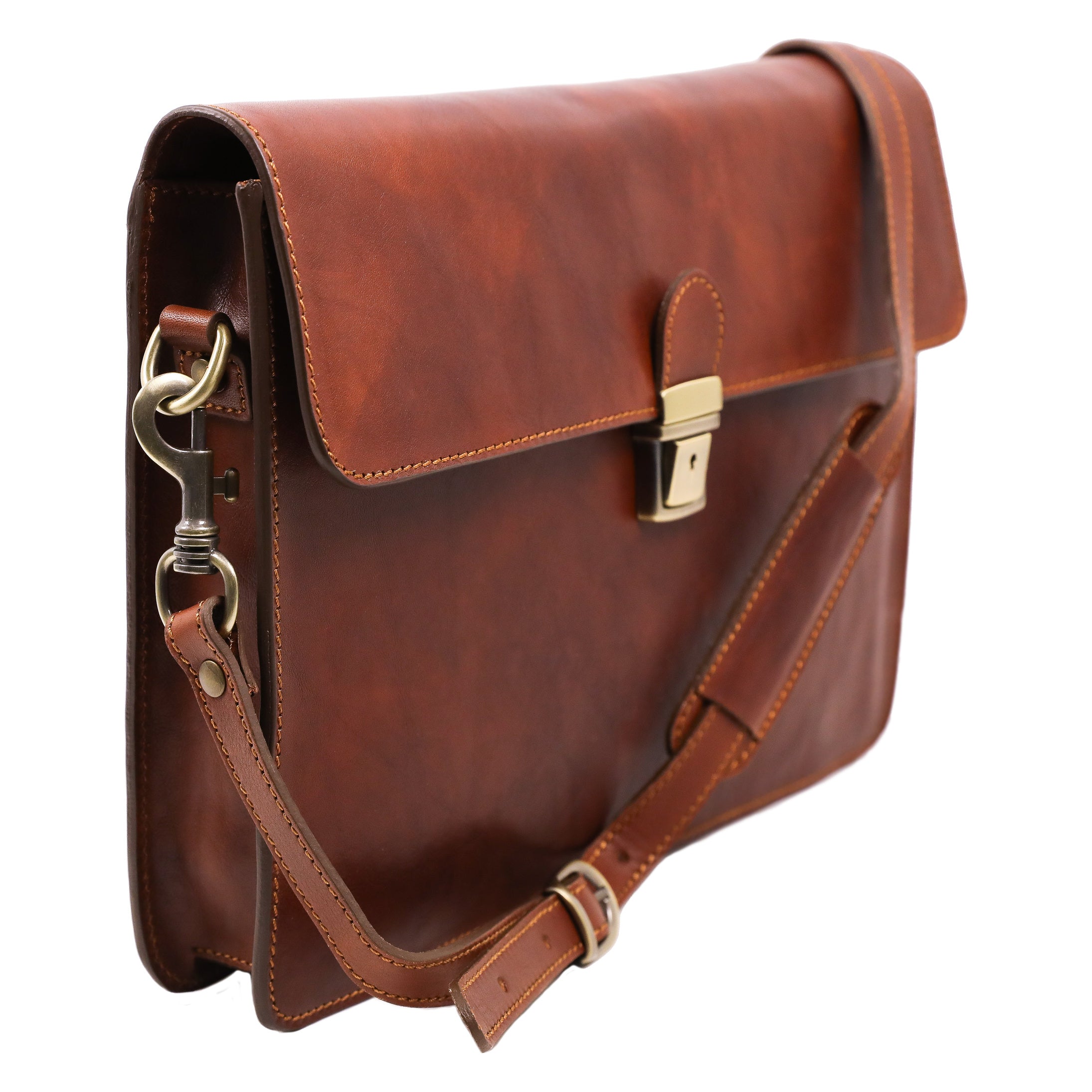 Leather Portfolio, Work Bag with Shoulder Strap - The Corrections