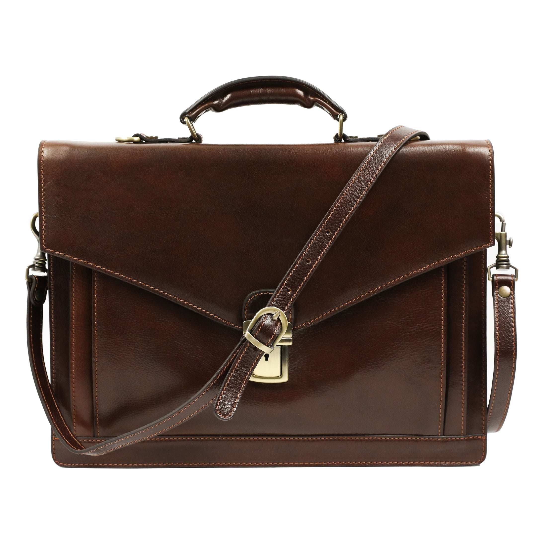 Classic Design Leather Briefcase - The Magus