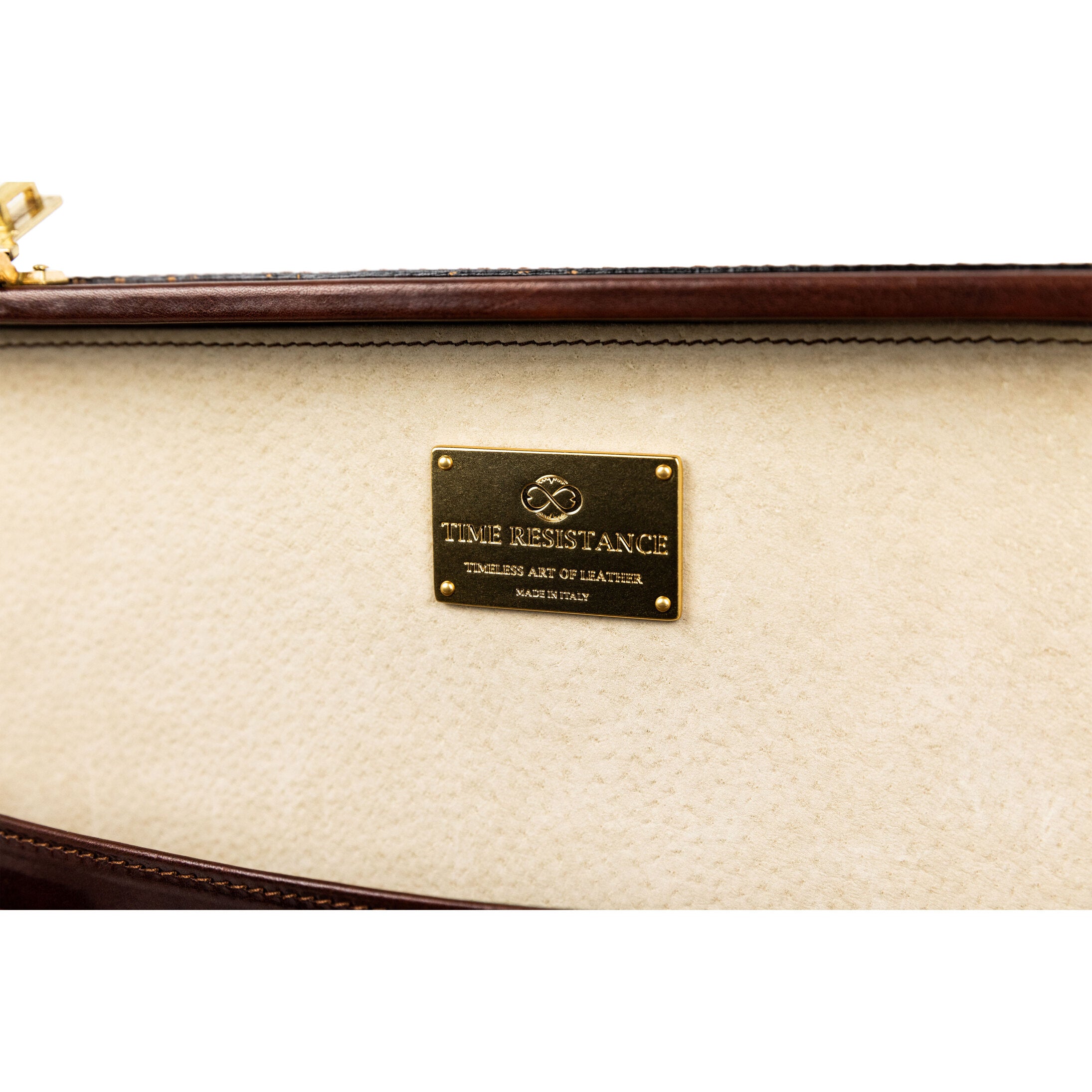 Small Leather Attaché Case Briefcase - The House of Mirth