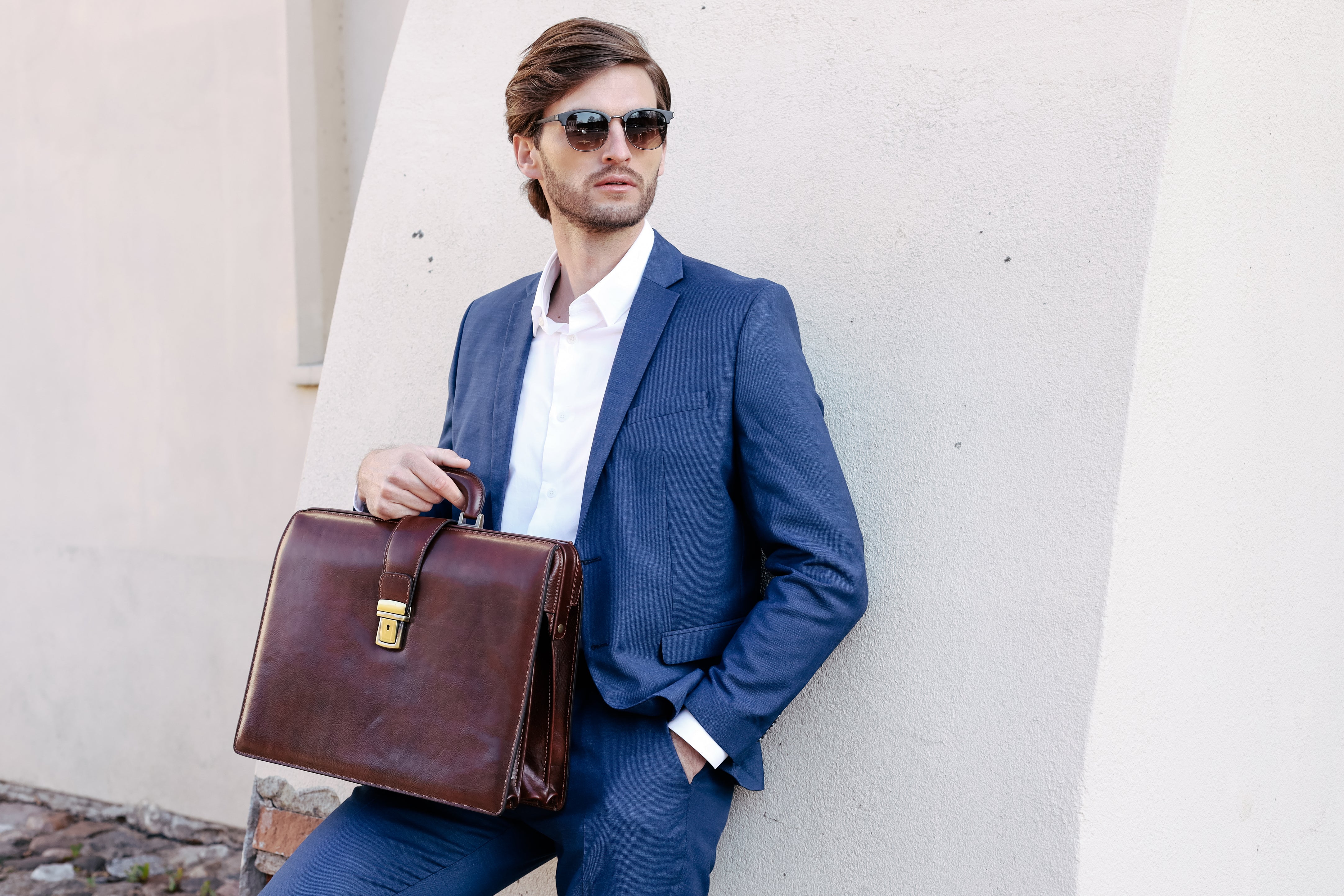 Large Leather Briefcase - The Firm