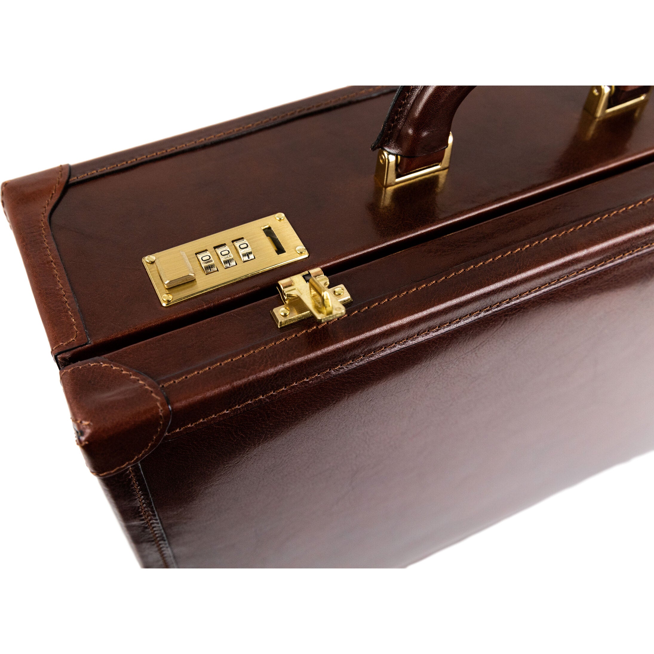 Large Leather Attaché Case Briefcase - Lord Jim