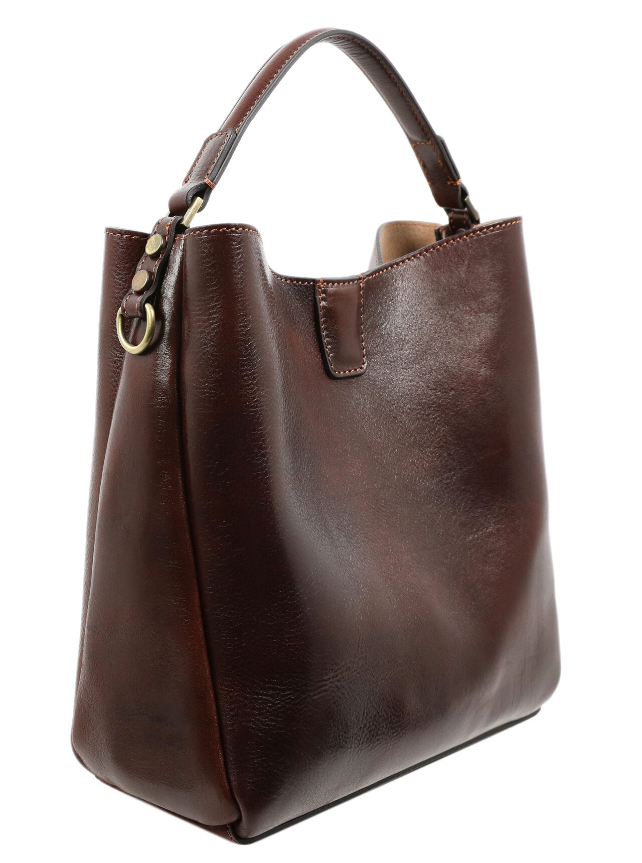 Brown Leather Tote Bag for Women, Shoulder Bag - Alice in Wonderland