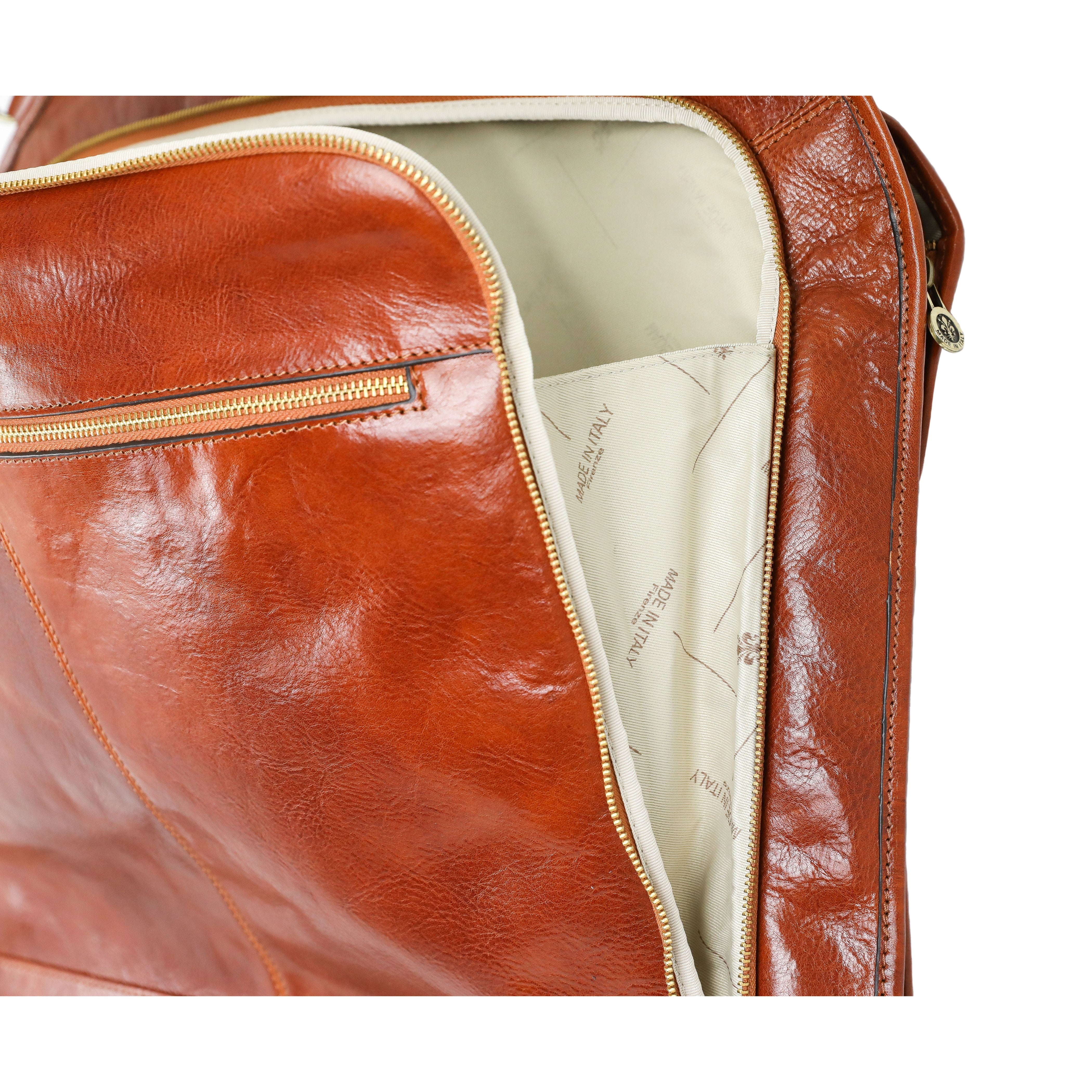 Leather Garment Bag - Travels with Charley