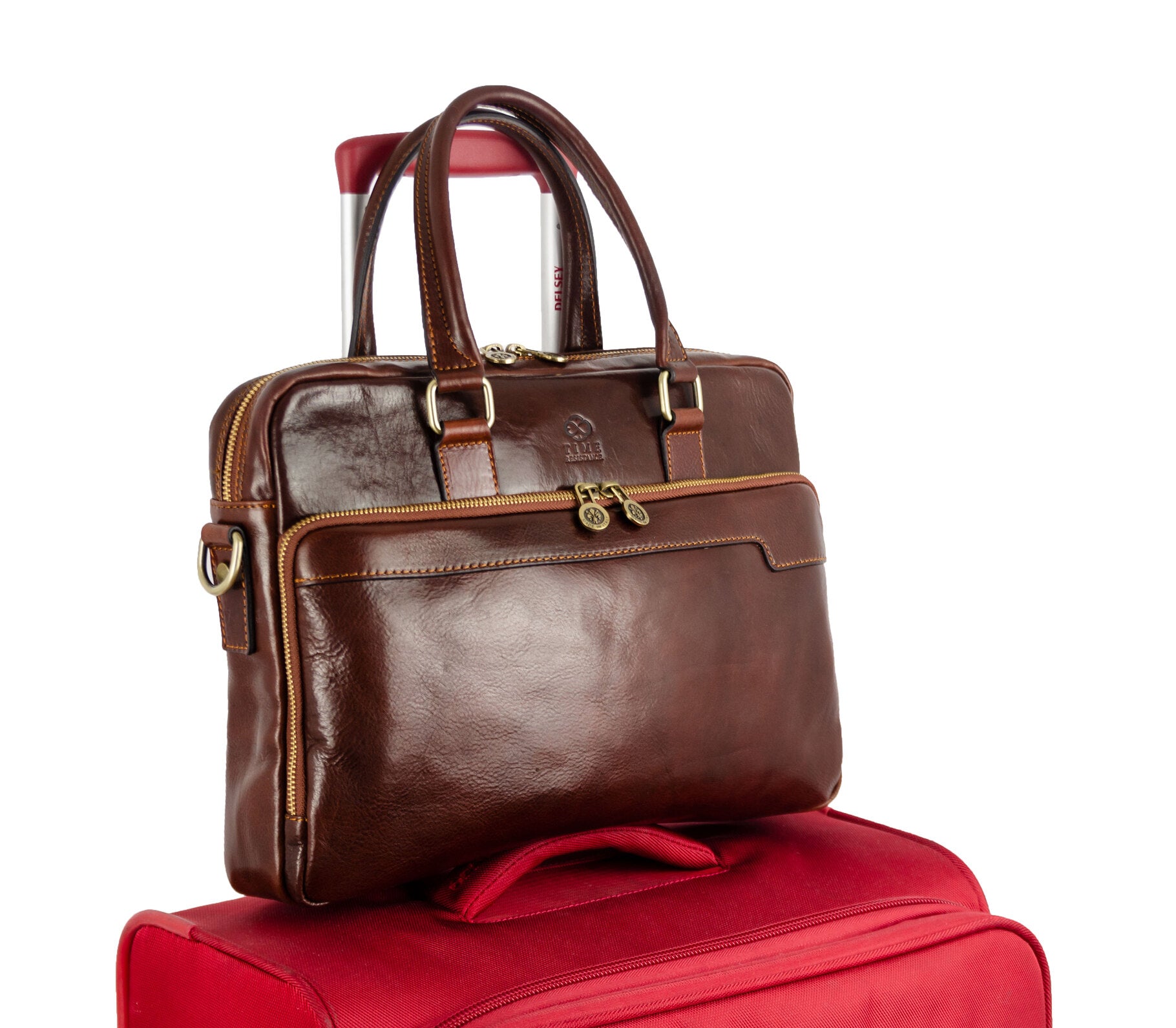 Leather Briefcase Laptop Bag - Orlando