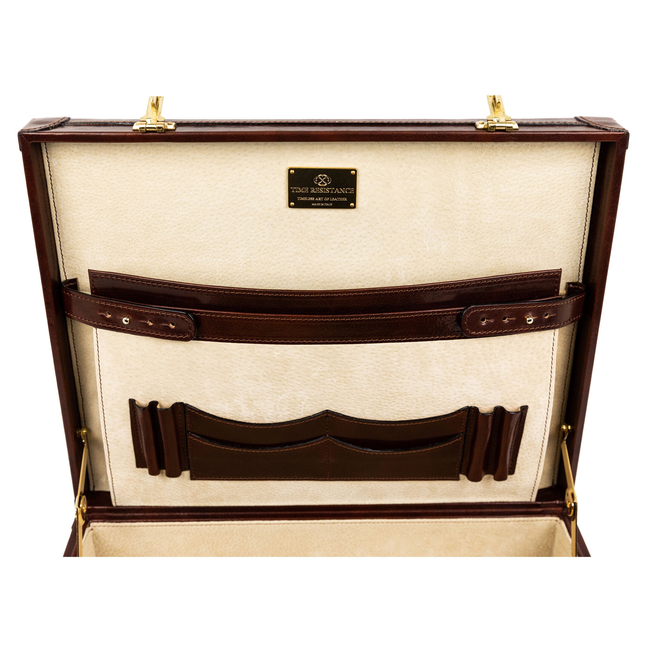 Small Leather Attaché Case Briefcase - The House of Mirth