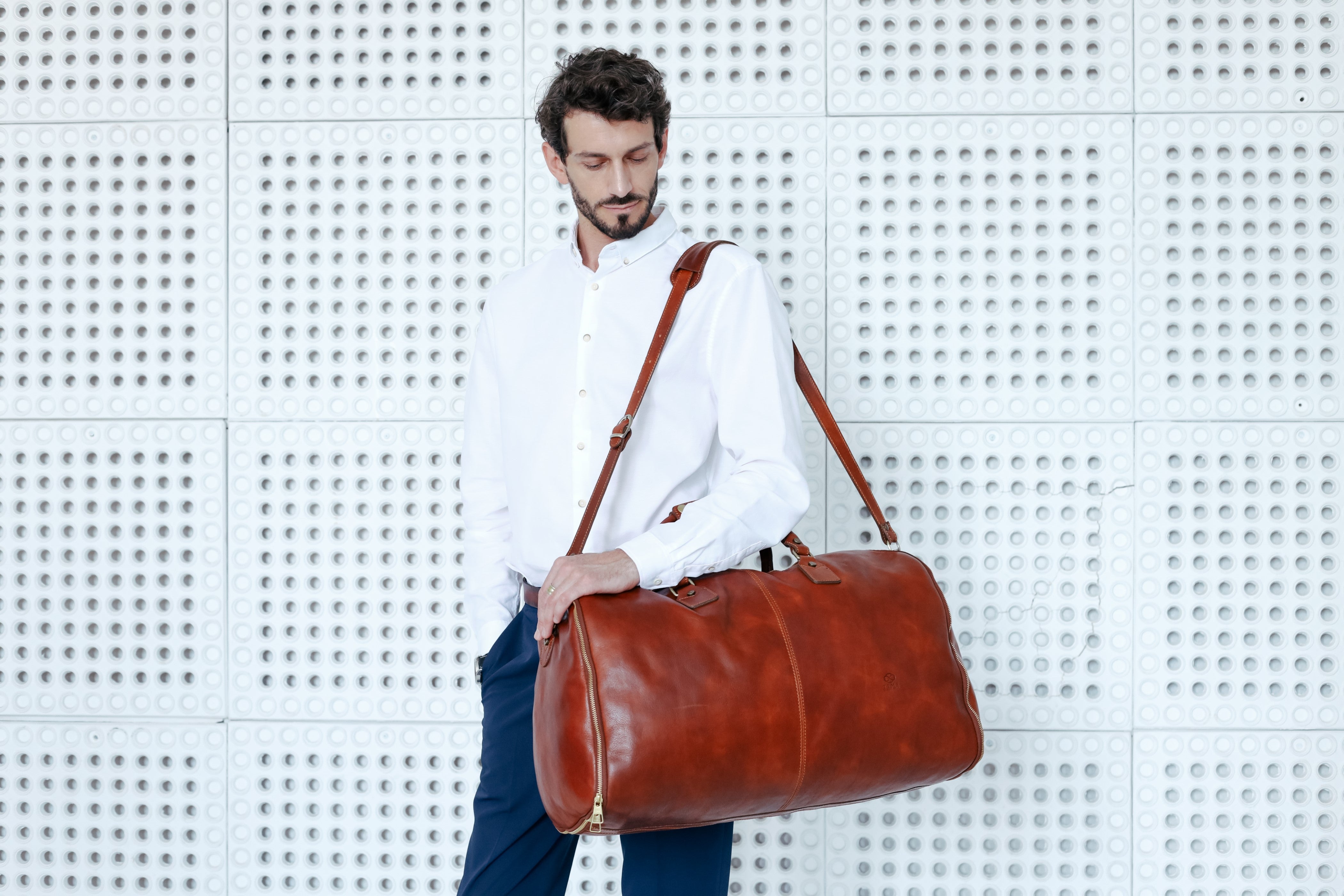 Leather Garment Bag, Duffel Bag - Paradise Lost