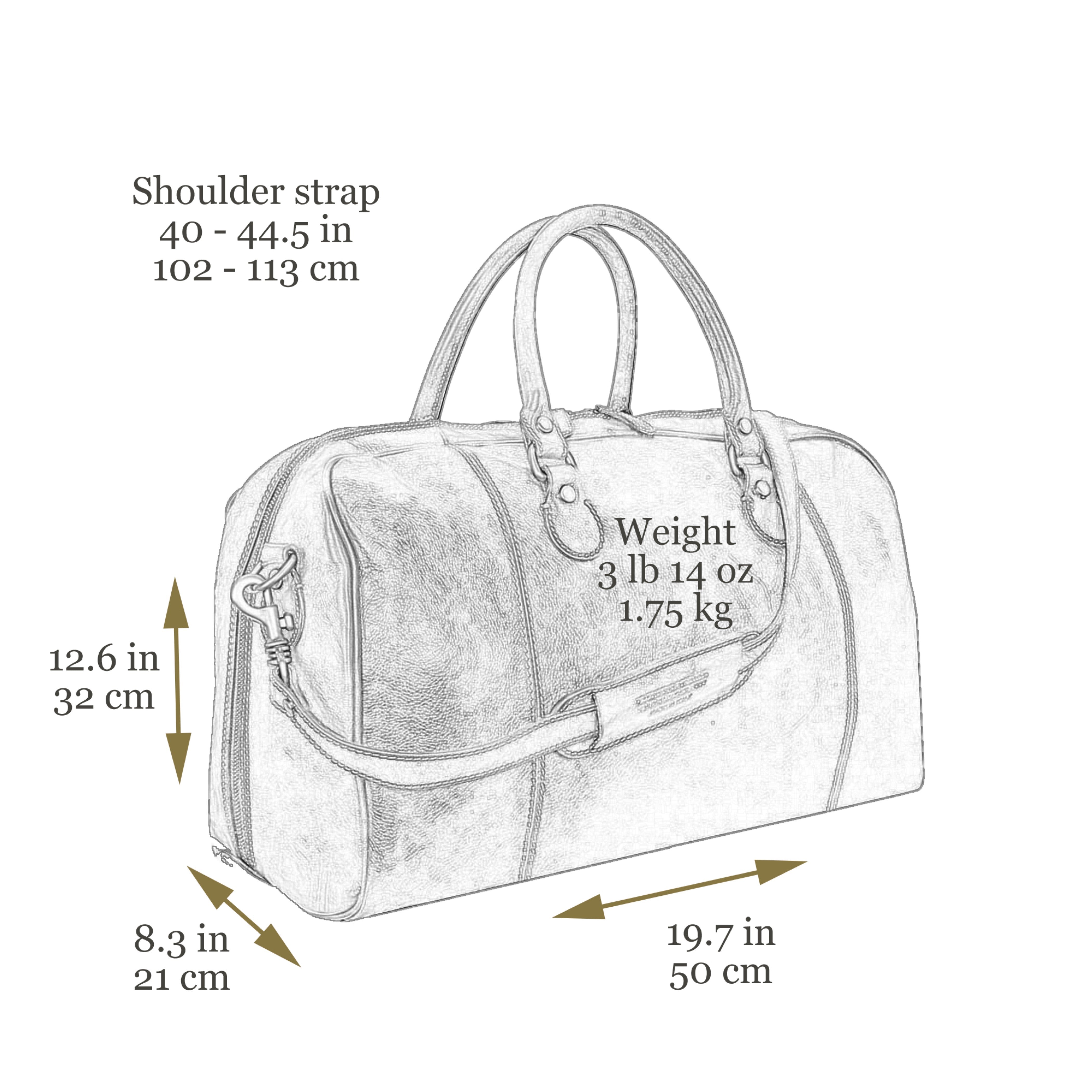 Leather Duffel Bag Weekender Bag - The Count of Monte Cristo